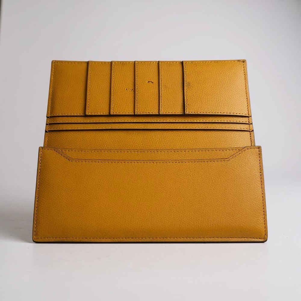 Hermes Yellow Leather Wallet